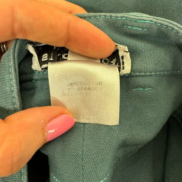 St. John Sport Teal Blue High Waist Acid Wash Bootcut Jeans 2 (25.5x27.5) - Picture 9 of 14